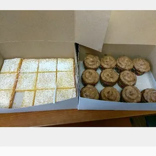 Amazing lemon bars and German Chocolate cupcakes