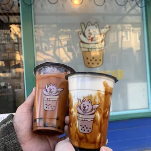 Thai Milk Tea and Brown Sugar Milk w/ Cream