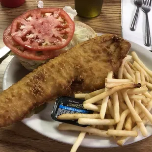 Haddock sandwich and fries $8.25.