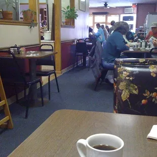 A view from the back of the restaurant