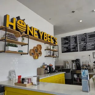 the interior of a coffee shop
