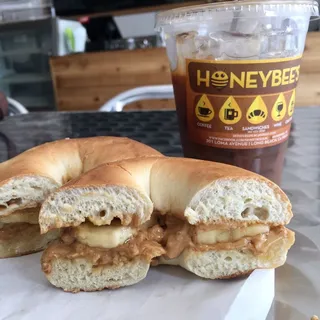 Peanut Butter and Banana Bagel