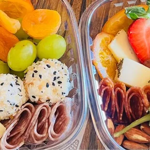 two containers of food