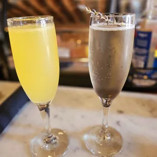 Classic mimosa abd peach mimosa