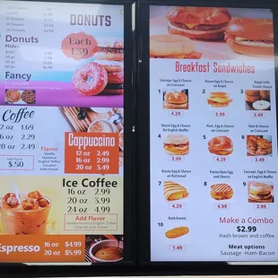 Menu as of 12/29/2023