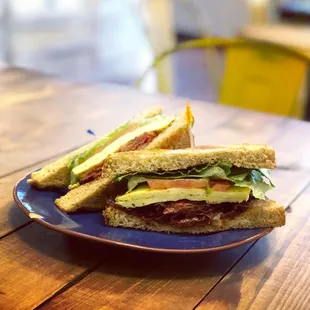a sandwich on a plate