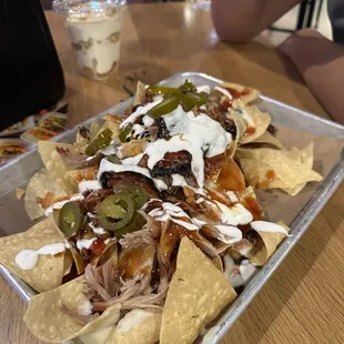 Nachos with pulled pork