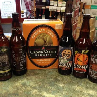 a variety of beers