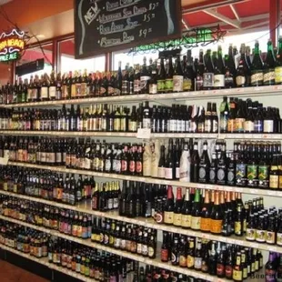 a wide selection of bottles