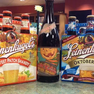 a variety of beers