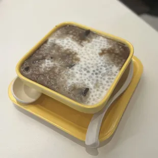 Coconut Milk, Sago and Grass Jelly