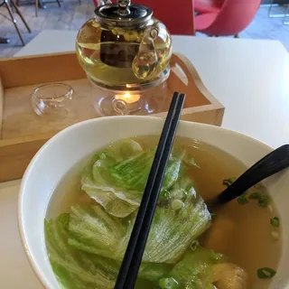 Shrimp Pork Wonton Soup with Ramen
