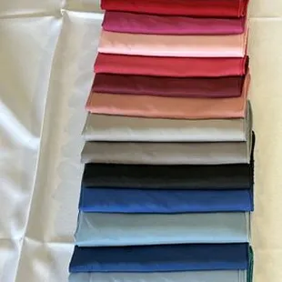 So many colors to choose from for your table linens! Have you ordered for your upcoming event?