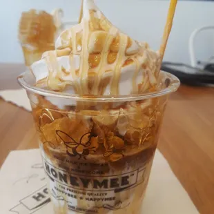 Honey affogato