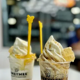 Yuzu affogato &amp; Honey affogato