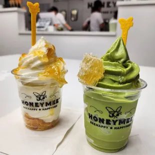 left: yuzu; right: matcha