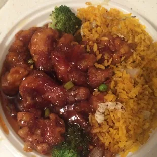 General tso with fried rice