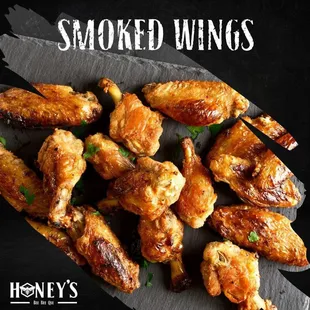 a pile of chicken wings