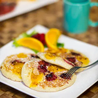 orange & Raspberry Pancakes