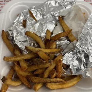 Fries.......(Cold!) only about a dozen!!!!