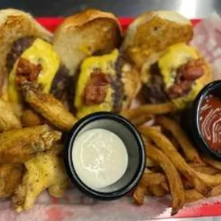 Deal or No Deal
Sliders Wing &amp; Onion Rings, instead of onion rings Fries