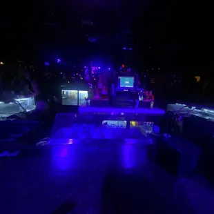 a bar with neon lights
