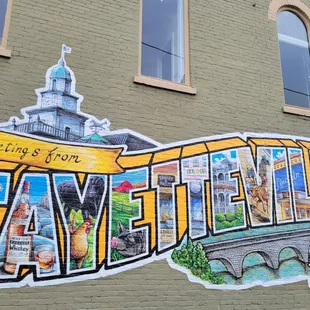 Cross the street to the left when you walk out and you&apos;ll find this beautiful mural.