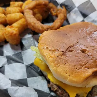 Delta Blues cheeseburger featuring special Honey sauce.
