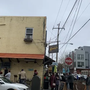 Folks waiting for a table or for carry out