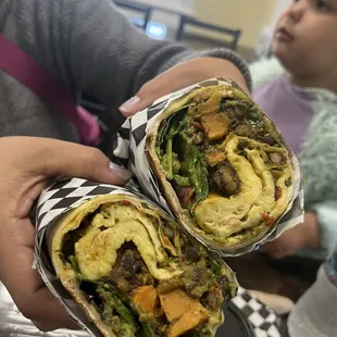Spicy sweet potato burrito