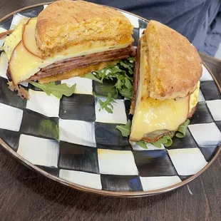 Jalapeño cheddar biscuit sandwich