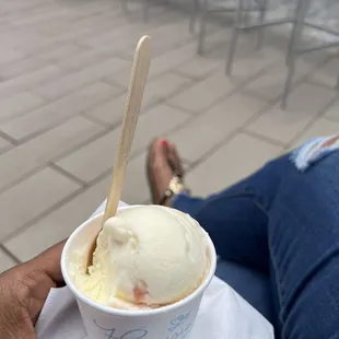 Raspberry lemon gelato