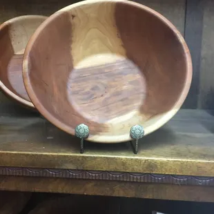 hand-turned wooden bowl