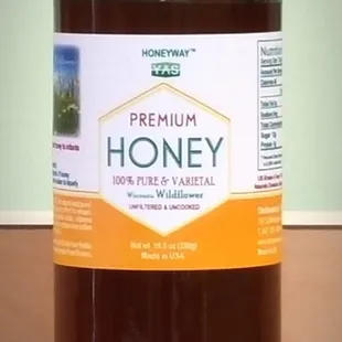 Wildflower Honey. Kosher Certified. Local Unfiltered &amp; Uncooked