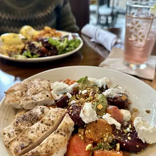 Beet Salad with grilled chicken.