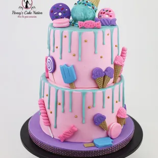 Candy land theme cake