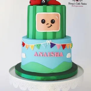 Cocomelon theme cake