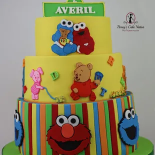 cookie monster and vinni the poo