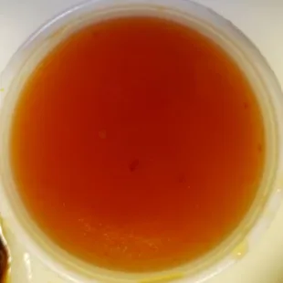 The egg roll orange sauce.