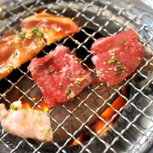 meat on a grill