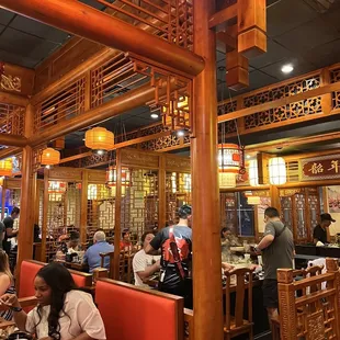 people eating in a restaurant