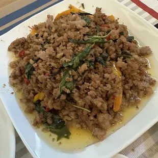 Basil ground pork