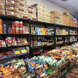wall of Asian sauces
