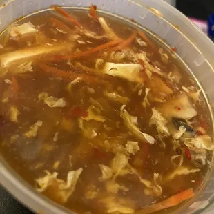 22. Hot and Sour Soup but extra spicy