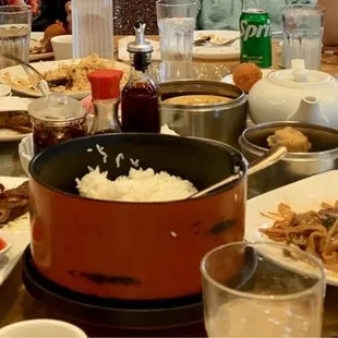 Whole duck, roasted intestines, beef chow fun