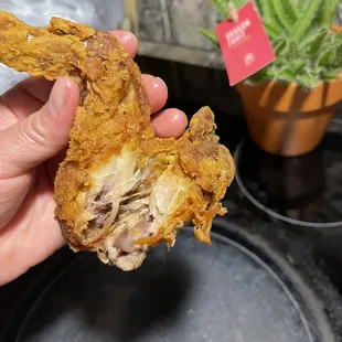 The meat was black