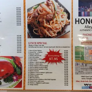 Menu as of 4/3/21