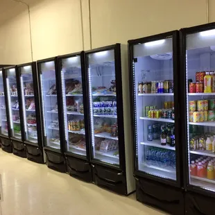 a row of refrigerators