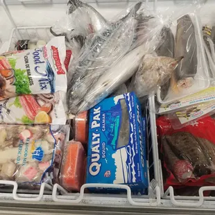 a variety of food items