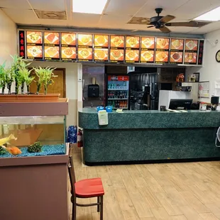 The interior of the restaurant